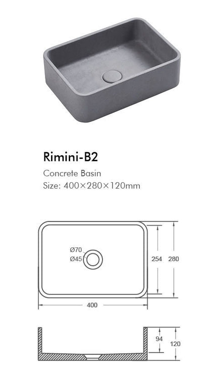 RIMINI Above Counter Basin- 3 Color's Available