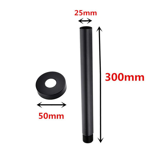Round Black Ceiling Shower Arm 300mm  Shower Arm