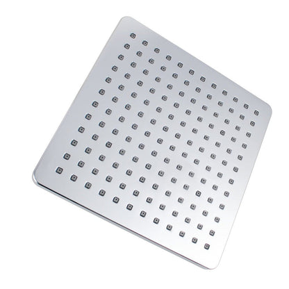 Square Chrome ABS Rainfall Shower Head 200mm 