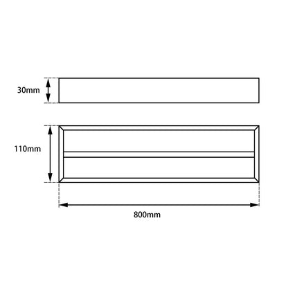 IVANO Series Double Towel Rail 600mm, 800mm