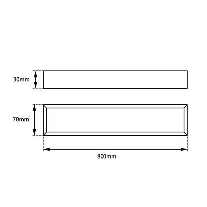 IVANO Series Chrome Single Towel Rail 600mm, 800mm