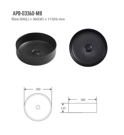 Melody Ceramic Counter Basins- 4 Colors Available