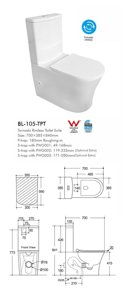 SPOLETO Back To Wall Toilet Suite