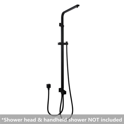 Square Chrome or Matte Black Shower Station without Shower Head and Handheld Shower