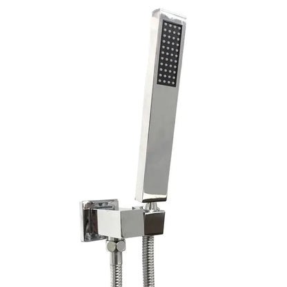 Square Hand Held Shower Set - in Chrome, Matte Black, Brushed Brass 