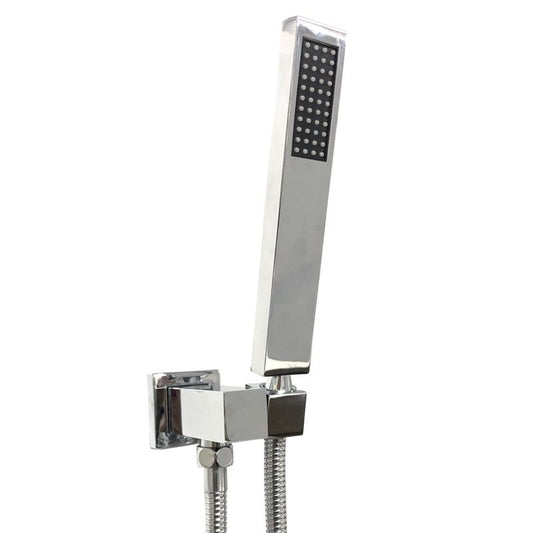 Square Hand Held Shower Set - in Chrome, Matte Black, Brushed Brass