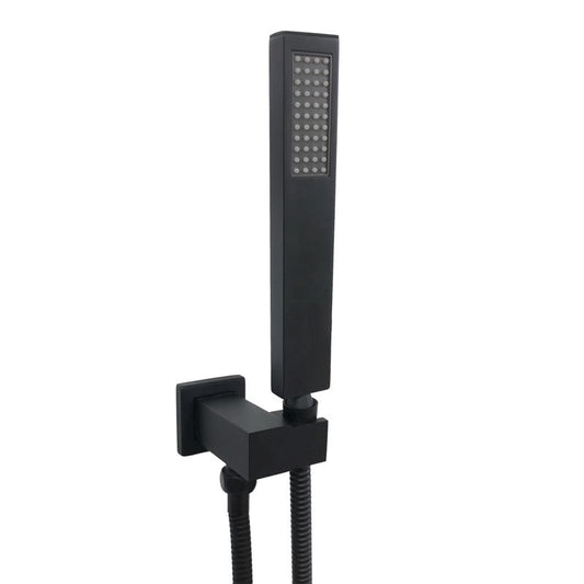Square Hand Held Shower Set - in Chrome, Matte Black, Brushed Brass