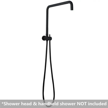 300mm Height Round Top Water Inlet Shower Rail 