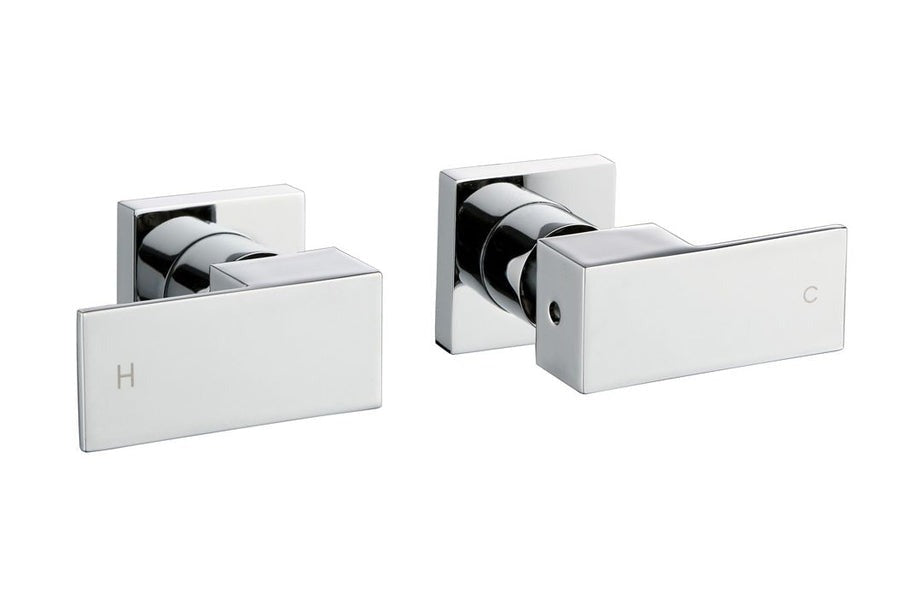 BLAZE Shower Wall Taps in Chrome and Matte Black 