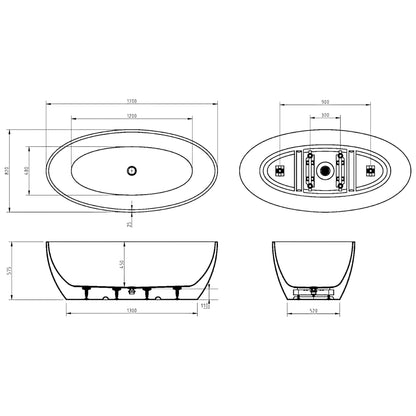 VERSILIA Freestanding Bathtub- 2 Sizes Available